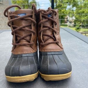 Sperry brown boots youth size 12